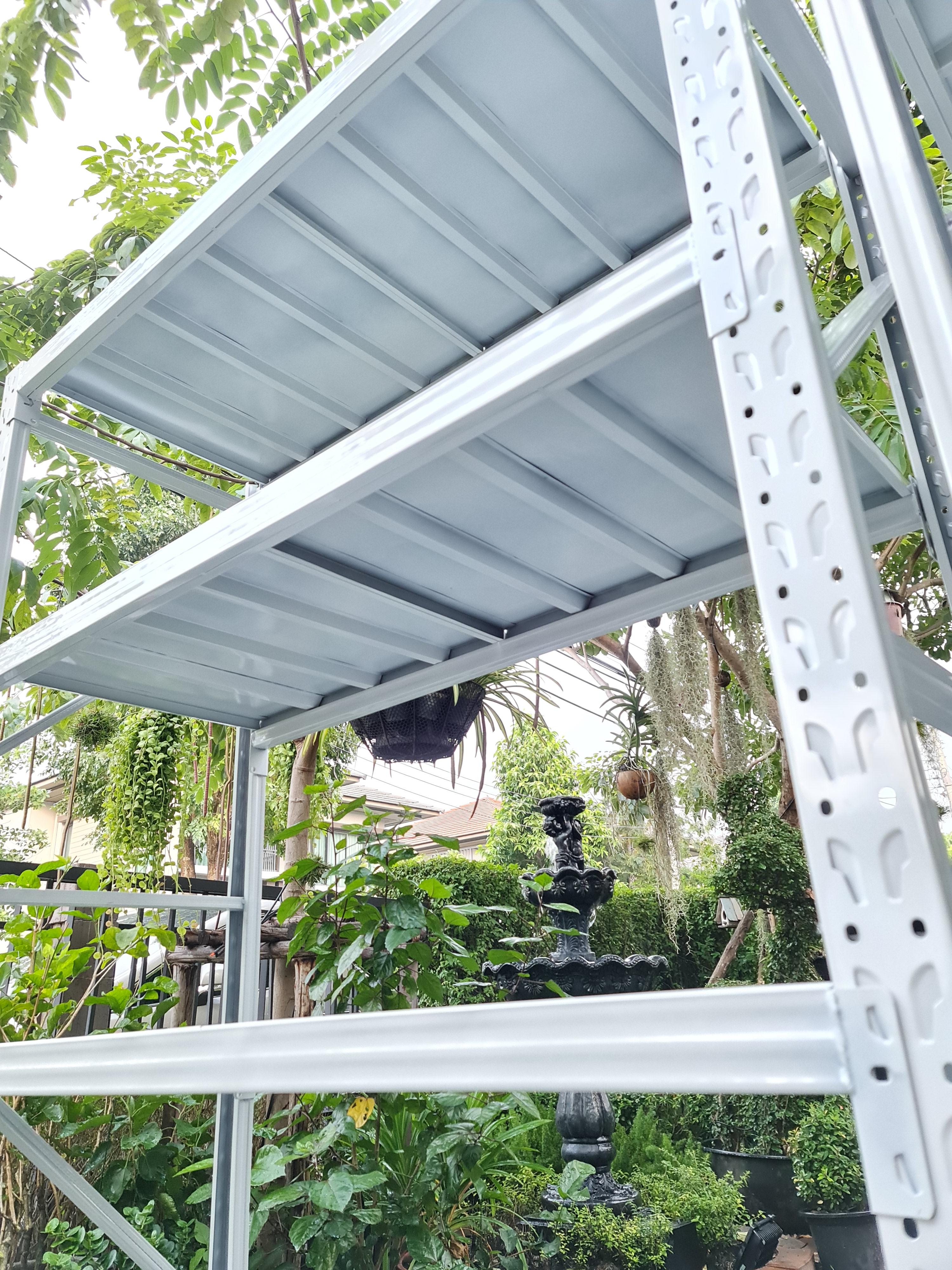 ชั้นวางเหล็ก Micro Rack W150 x D60 x H200 cm. สีขาว(อมเทา)