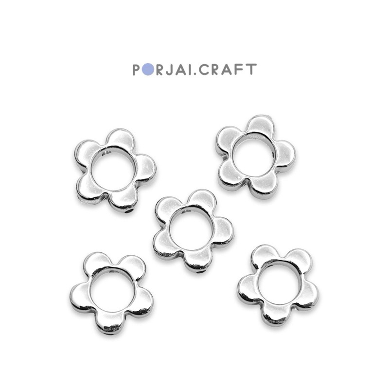 ลูกปัดดอกไม้ Flower Frame Beads 14mm