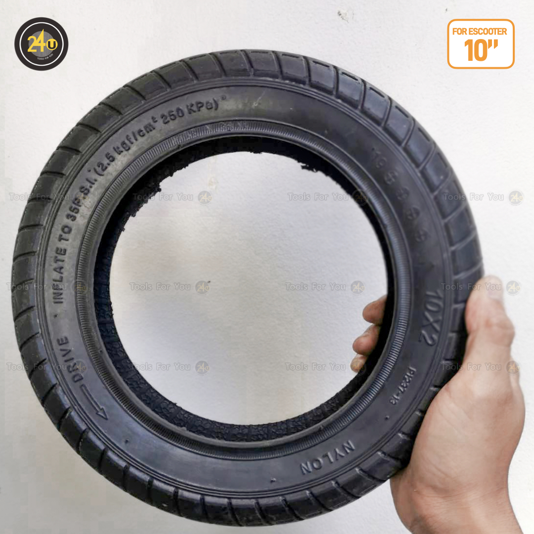 (1 Set) ยางนอก+ยางใน 10 นิ้ว ยางเติมลม Outer&Inner Tube 10x2.125 Inch (ยางสกู๊ตเตอร์)