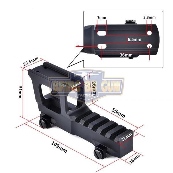ขายกดอทสูง Aimpoint Micro NVG (Aimpoint Micro NVG High Rise Mount w/ 1913) (Micro NVG High Rise Mount) สำหรับเรดดอท : Aimpoint T1/T2 , Maverick