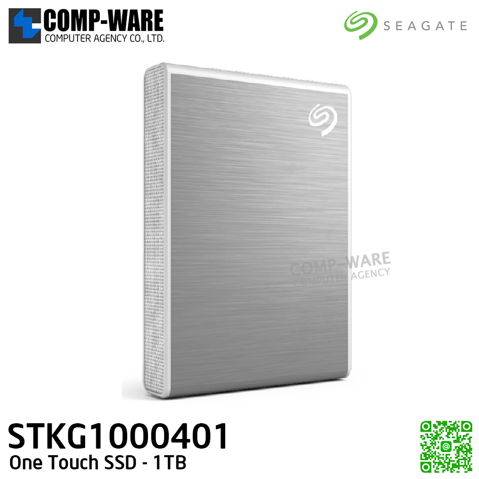 Seagate One Touch SSD 1TB (Silver) External SSD 2.5" - STKG1000401 / 3Y Warranty