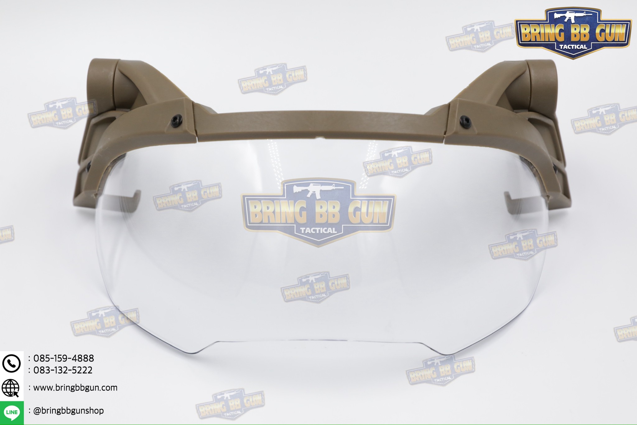 ชิวหน้าหมวก Fast (กระบังลม)สำหรับหมวกกันน็อคยุทธวิธีแบบปรับได้ (Visor - FAST) (FAST Helmet Visor) (Flip Goggles for Tactical Helmet)