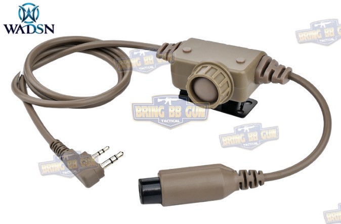 สาย PTT ทรง Ops-Core RAC ยี่ห้อ WADSN (สาย Push to Talk) (สาย PTT ทรง RAC)