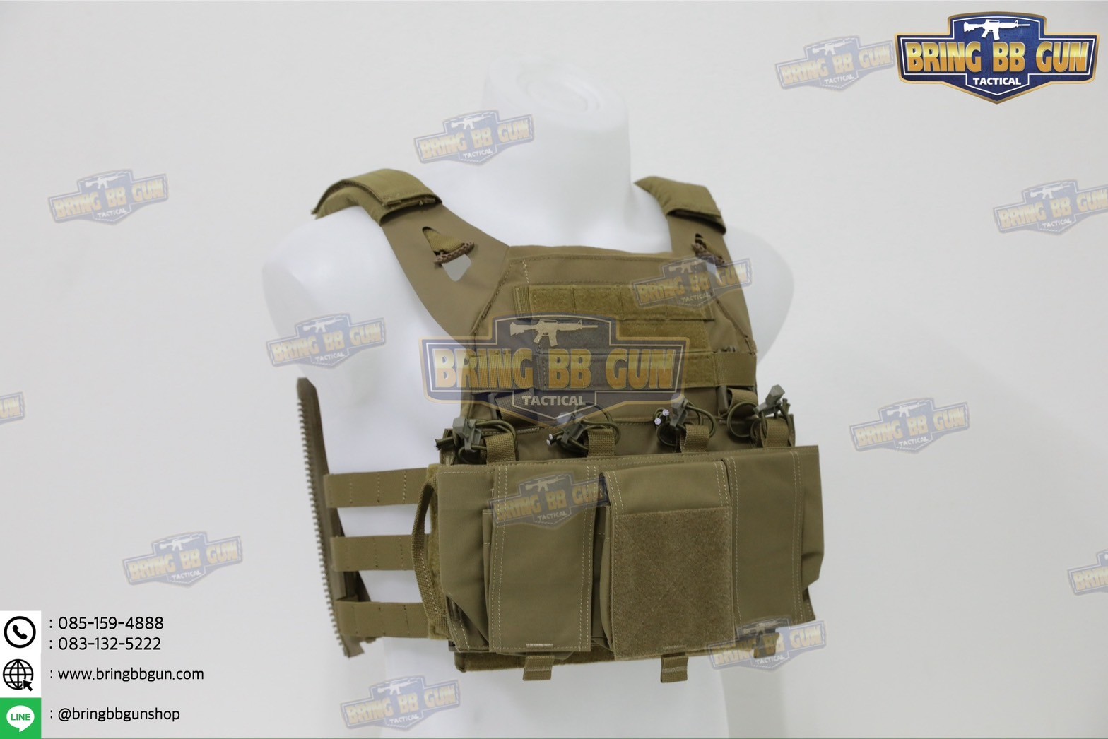 เสื้อเวส JPC 2.1 (เสื้อเวส JPC 2.0 + เพ้าแม็กกาซีน4ช่อง) (JPC 2.1 Plate Carrier) (JPC 2.0 + 5.56 Quadruple Mag Plate)
