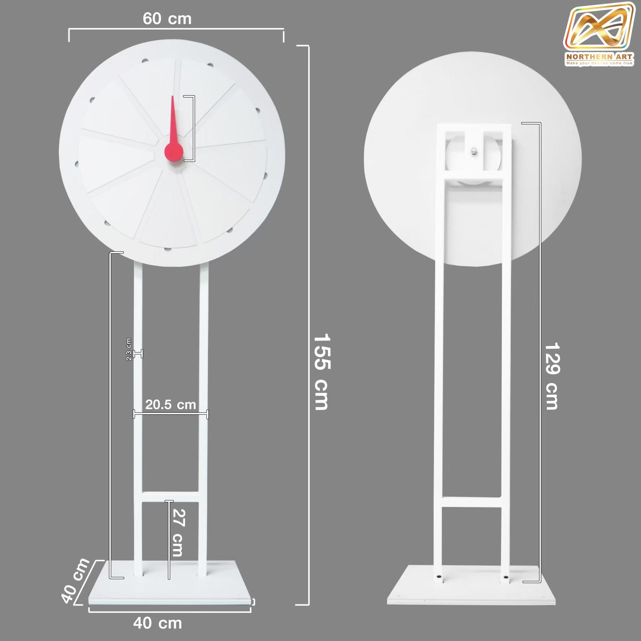 เกมส์วงล้อแม่เหล็ก รุ่นฐานเหล็ก ขนาดวงล้อ 60-80 ซม. สูง 155-164 ซม. ถอดประกอบได้ แผ่นจิ๊กซอสามเหลี่ยม แกะเปลี่ยนได้