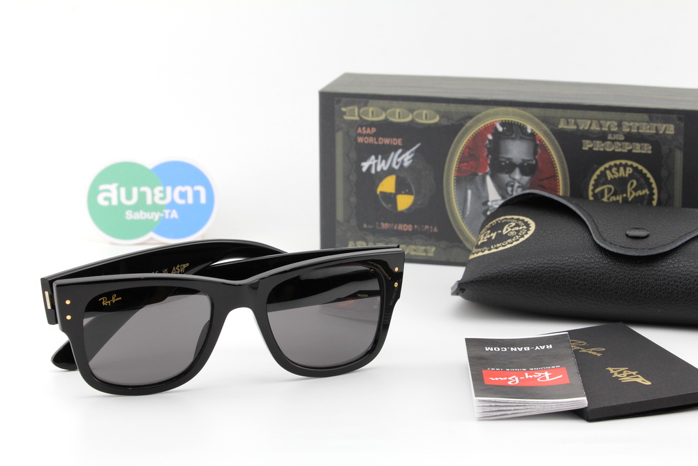 RayBan Mega Wayfarer RB0840SF 6826J5 Blacked Out collection by A$AP Rocky