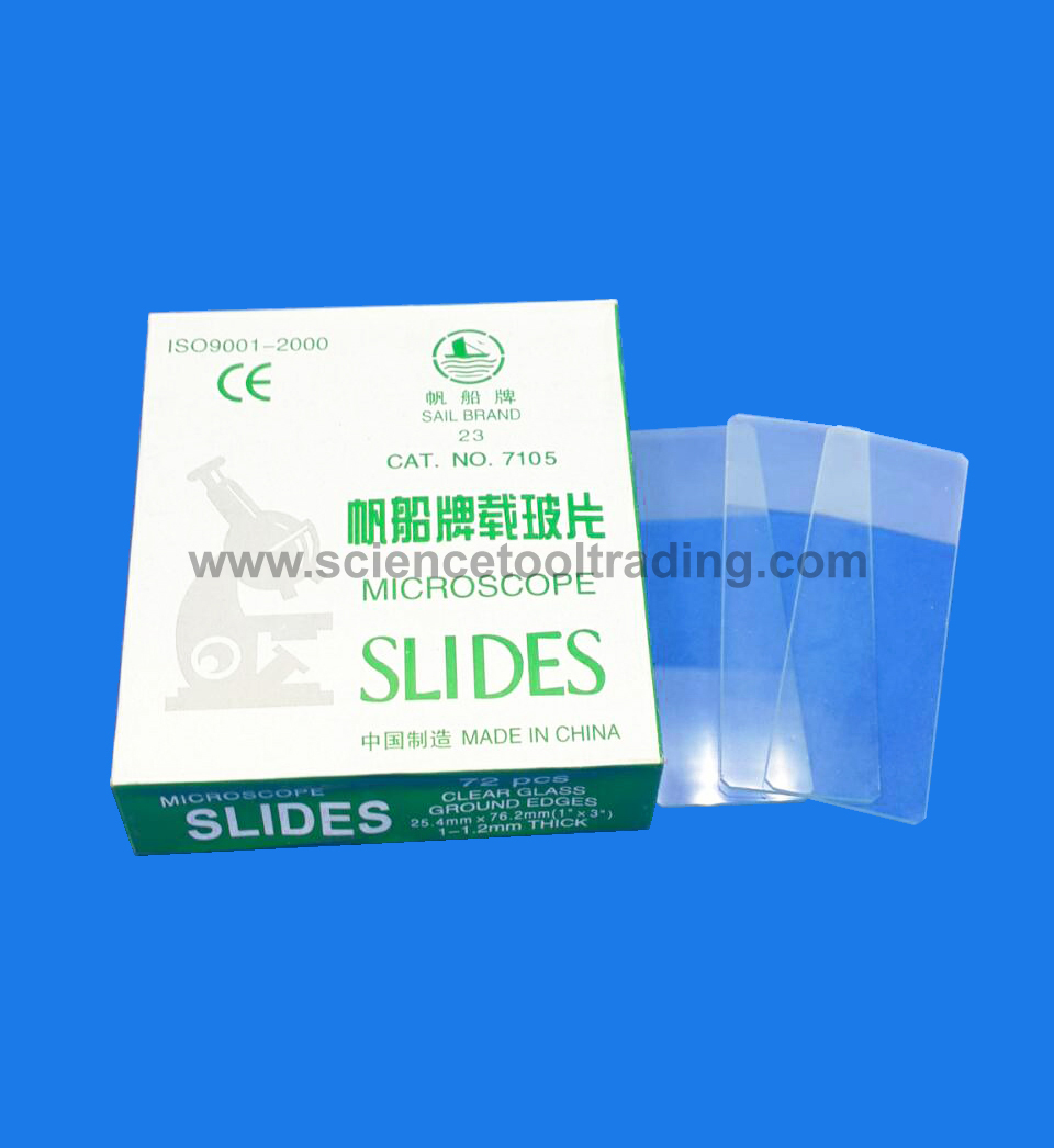 กระจกสไลด์ ขอบฝ้า 1x3 นิ้ว (72แผ่น)