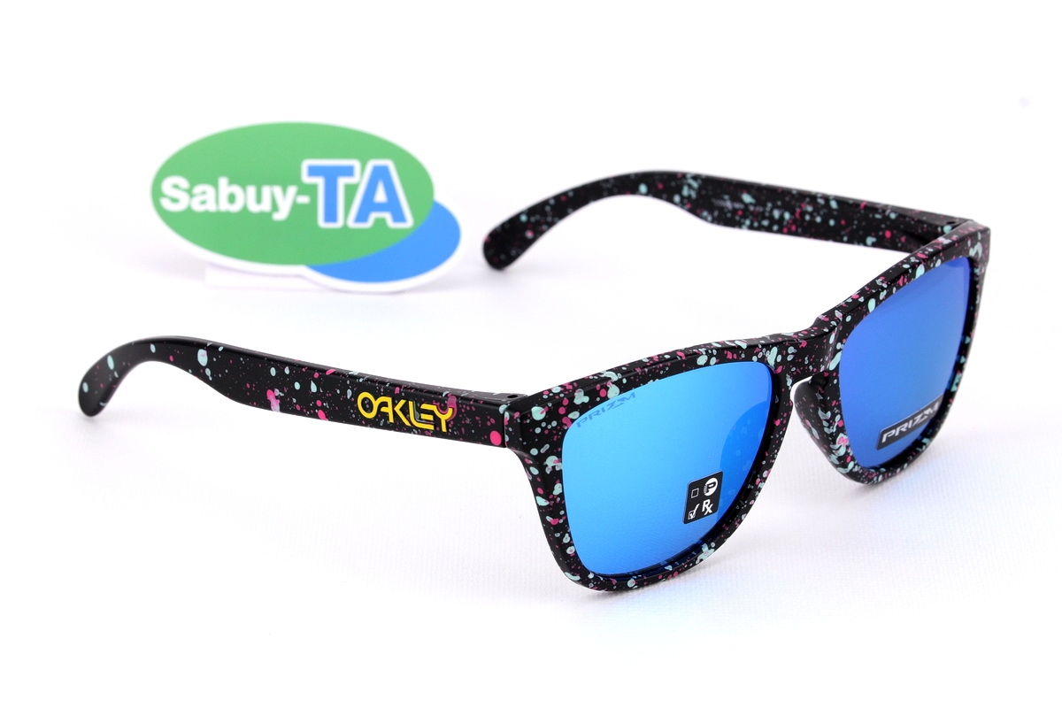 Oakley Frogskins Splatter Black/Prizm Sapphire Splatterfade Collection SKU#OO9245-80 (Asian Fit)