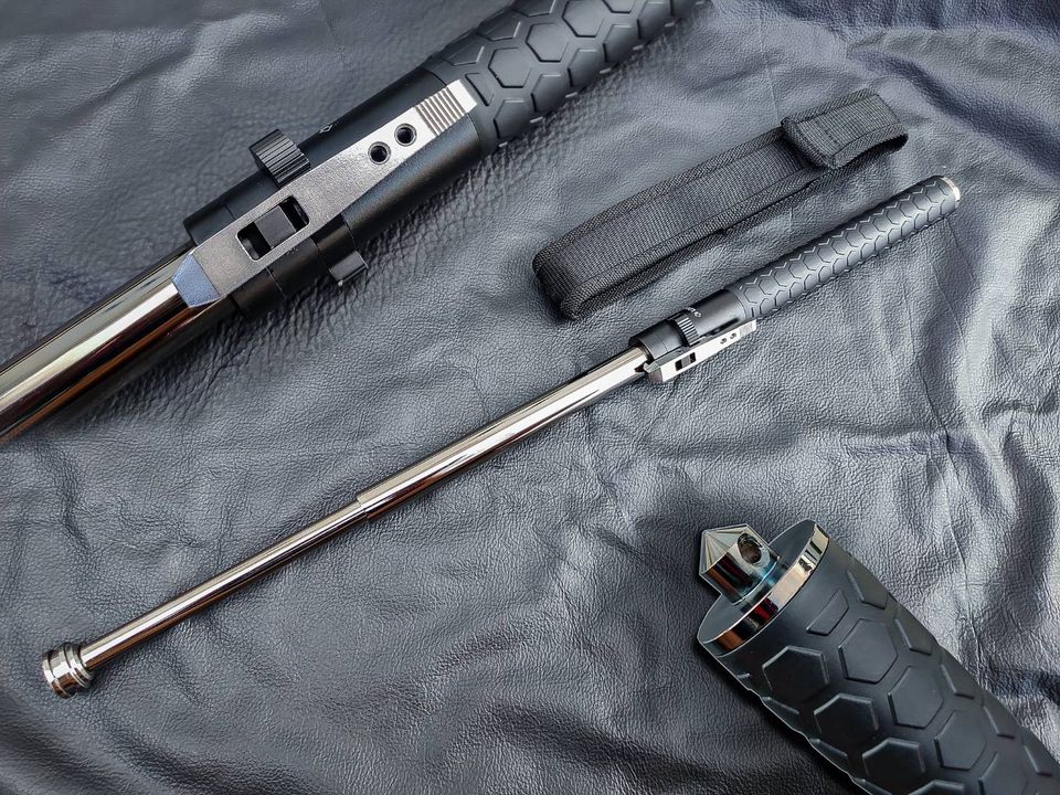 ดิ้วสปริง กระบองเหล็กออโต้ รุ่นยาว 21 นิ้ว กระบองยืดหด หรือเรียกว่า Baton