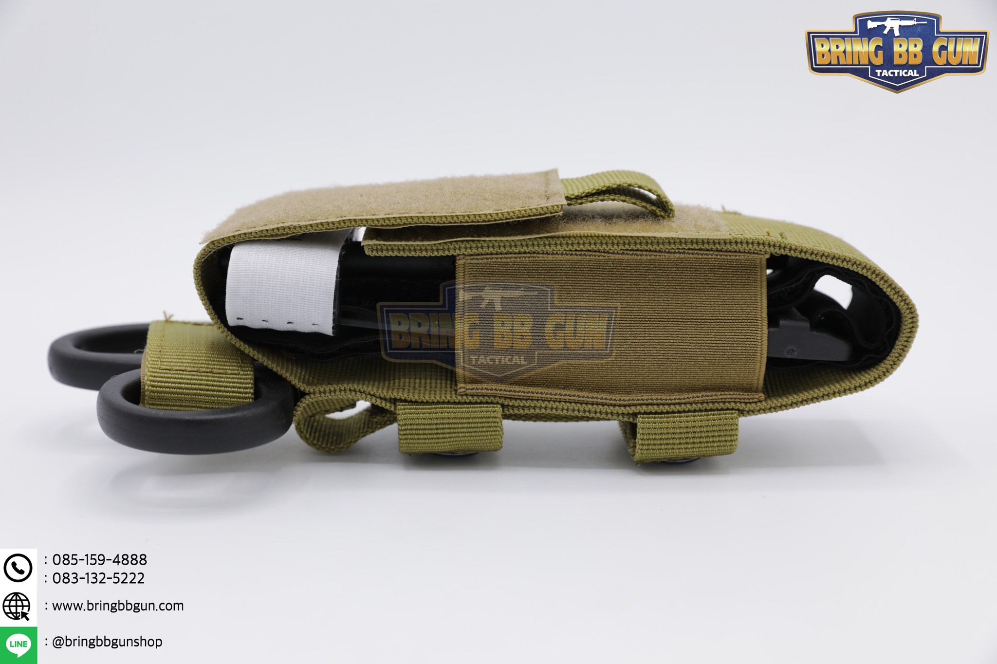 เพ้าผ้าใส่สายห้ามเลือด และ กรรไกรสนาม (ซองผ้าใส่สายรัดห้ามเลือด)