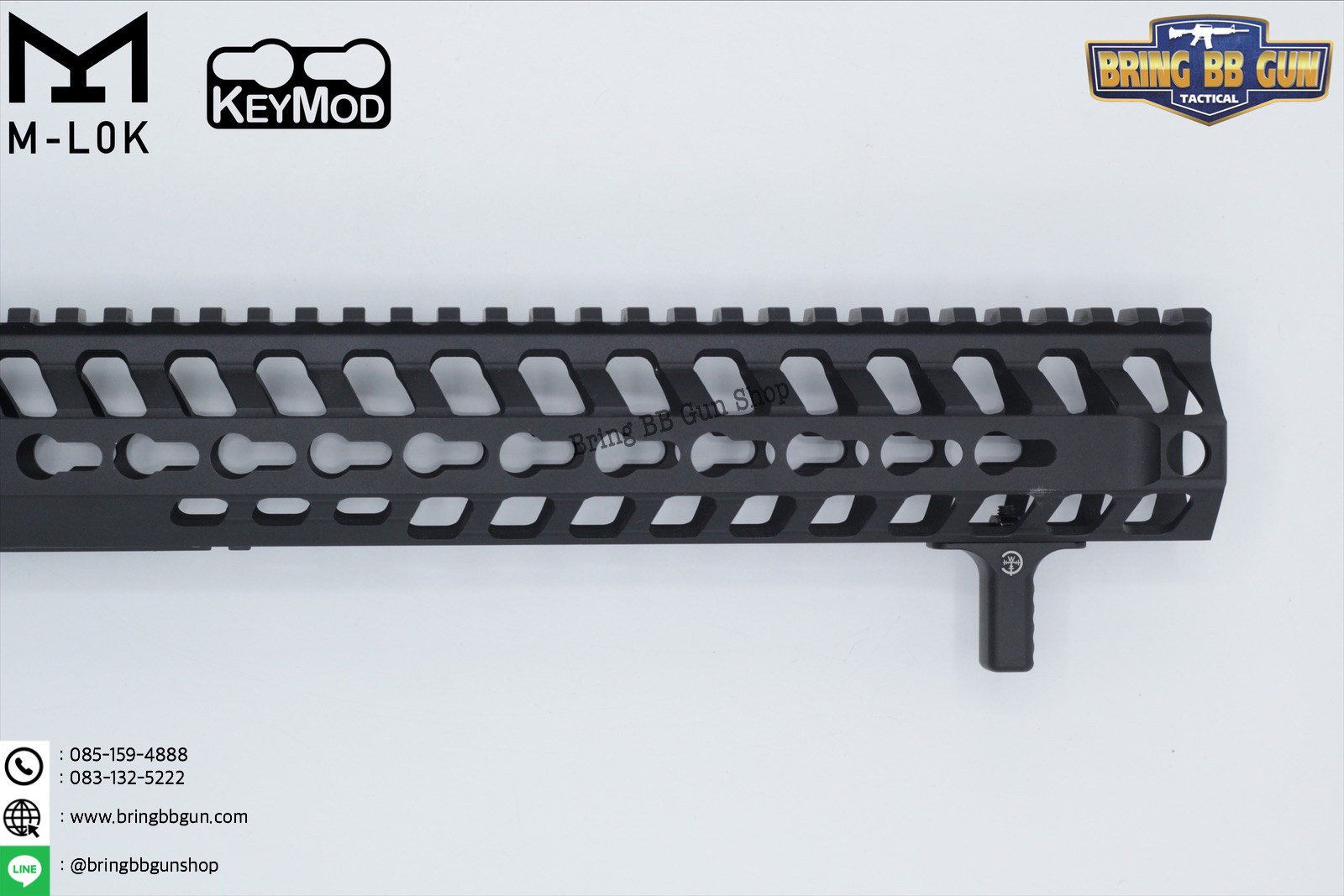 กริ๊ปมือหน้า (Angled Foregrip) ยี่ห้อ Impact Weapons Components M-Lok/Keymod Barrier Hand Stop (ใช้ได้กับชุดหน้าระบบราง M-Lock และ Keymod)