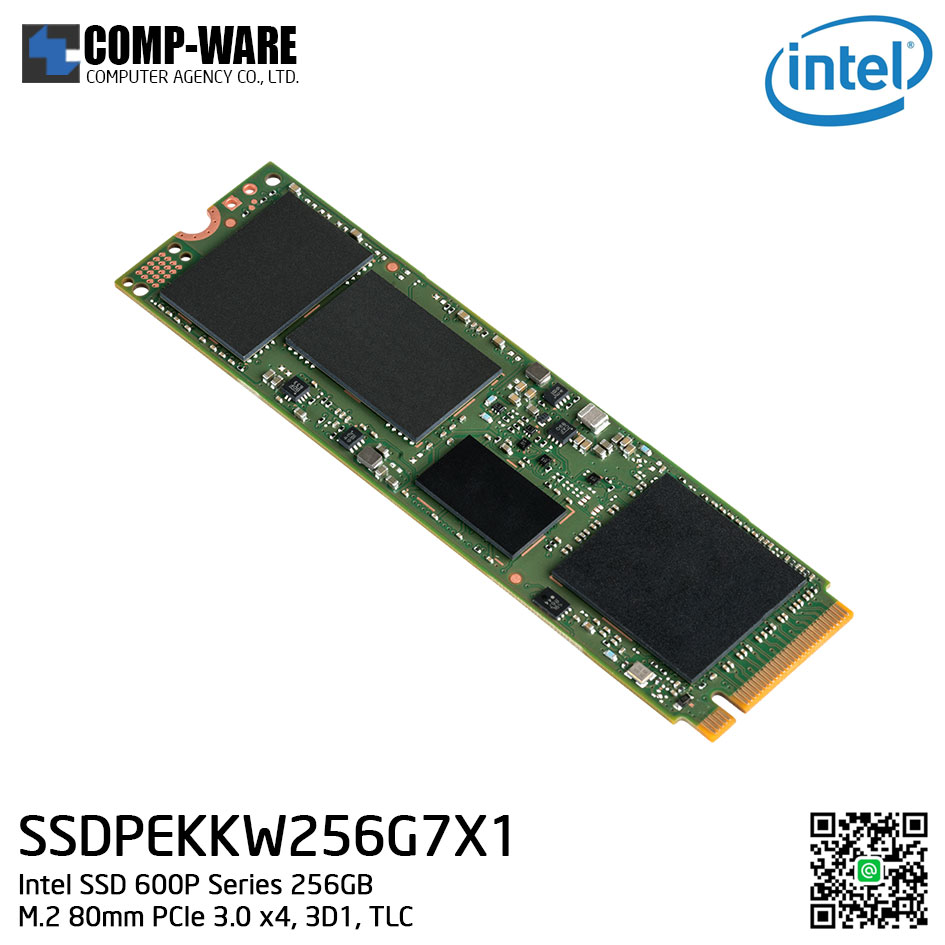 Intel SSD 600P Series 256GB, M.2 80mm PCIe 3.0 x4, 3D1, TLC - SSDPEKKW256G7X1