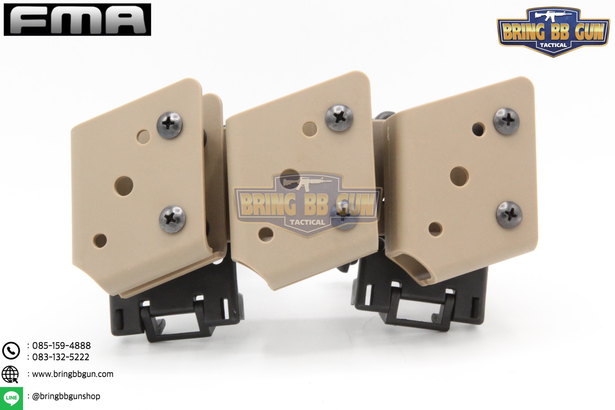 ซองแม็กกาซีนปืนสั้น 9mm.(ซองแม็กกาซีนปืนสั้นสามช่อง) (IPSC pouch for 9mm.) FMA