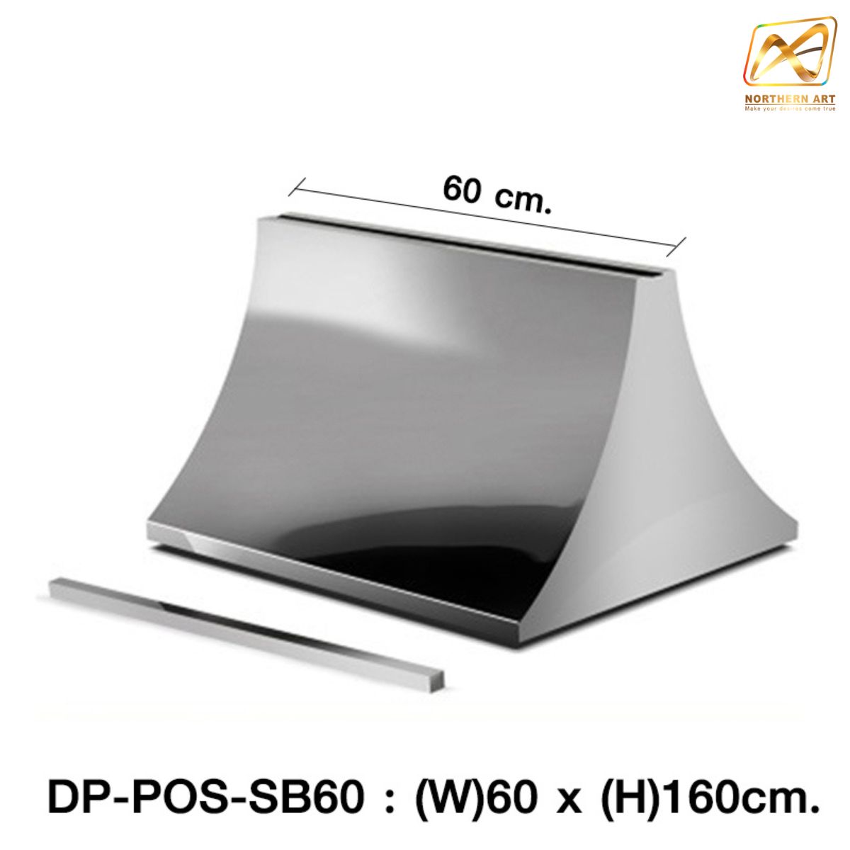 CLEARANCE SALE! ป้ายตั้งพื้น ฐานสแตนเลสเงาพร้อมล้อ ขนาด 60x160 ซม.ถอดประกอบได้ โชว์งานพิมพ์สองด้าน ( ราคาเฉพาะฐาน ไม่รวมแผ่น)