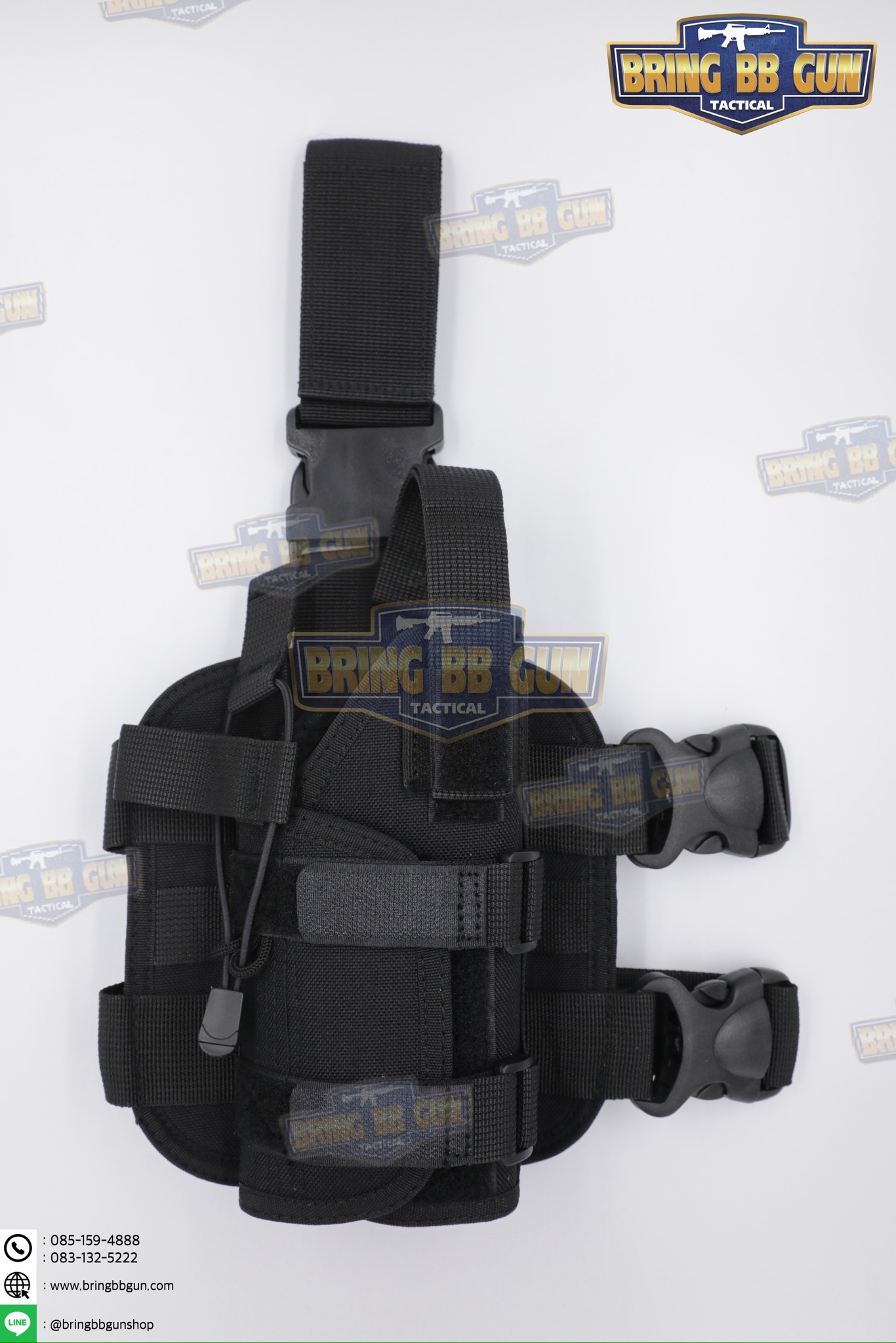 ซองปืนผ้า+เพลทรัดต้นขา ผ้า 1000D (สามารถใส่ปืนได้ทุกรุ่น) (ซองปืนรัดขา มีเพลทรองต้นขา ผ้า 1000D)