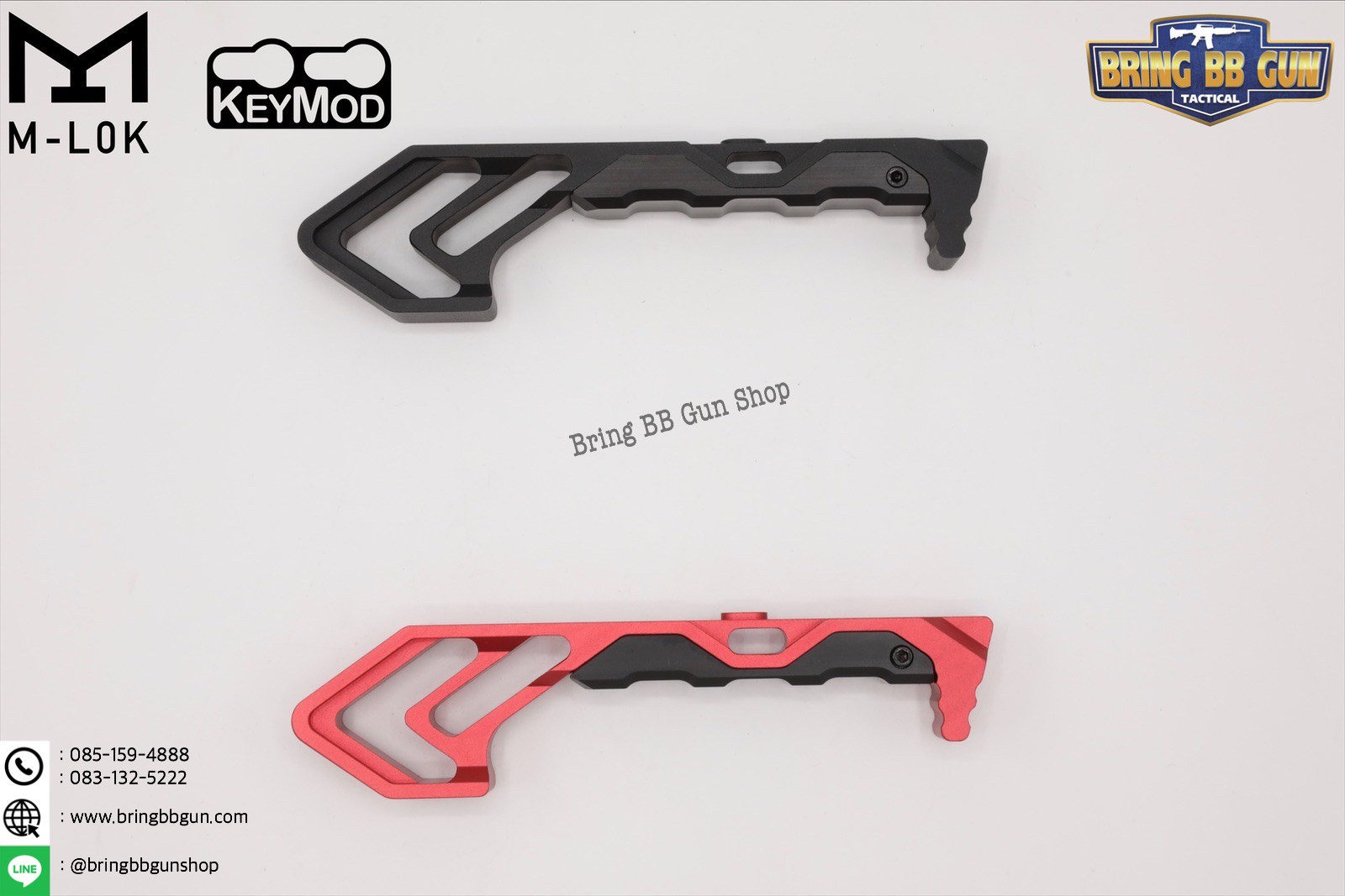 กริ๊ปมือหน้า Tyrant งาน CNC (ใช้ได้กับชุดหน้าระบบราง M-Lok และ Keymod)