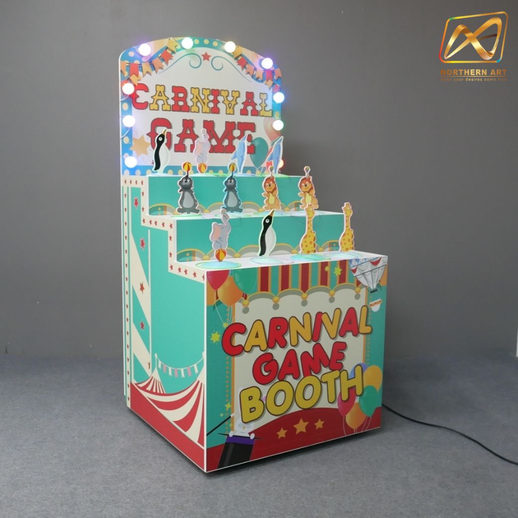 ตู้เกมส์ CARNIVAL เกมส์โยนห่วงชุดสัตว์ ขนาด (W) 80 x (L)64 x (H)160 cm. ชุดสัตว์ 12 ตััว พร้อมห่วง 36 อัน (คละสีคละขนาด)