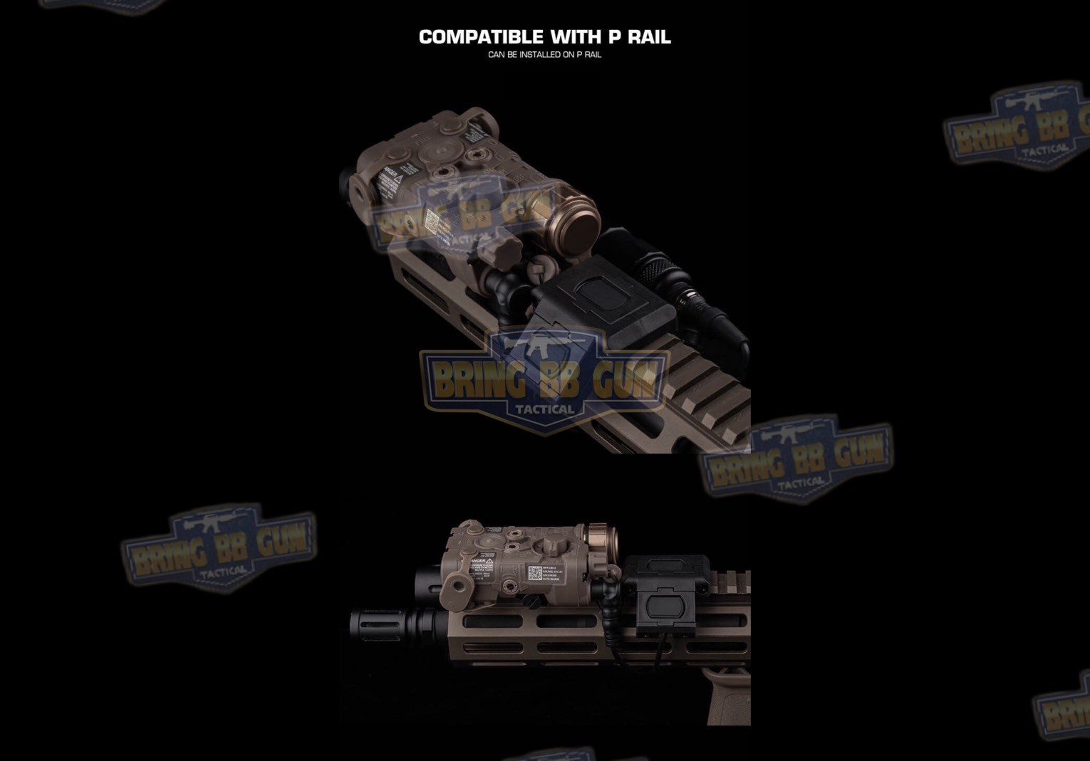 เคสสวิตซ์หางหนูแบบคู่ จับราง Picatinny (เอียง45องศา) (เคสสวิตซ์หางหนู2ทาง) (Dual Picatinny Offset for Modbutton Lite)