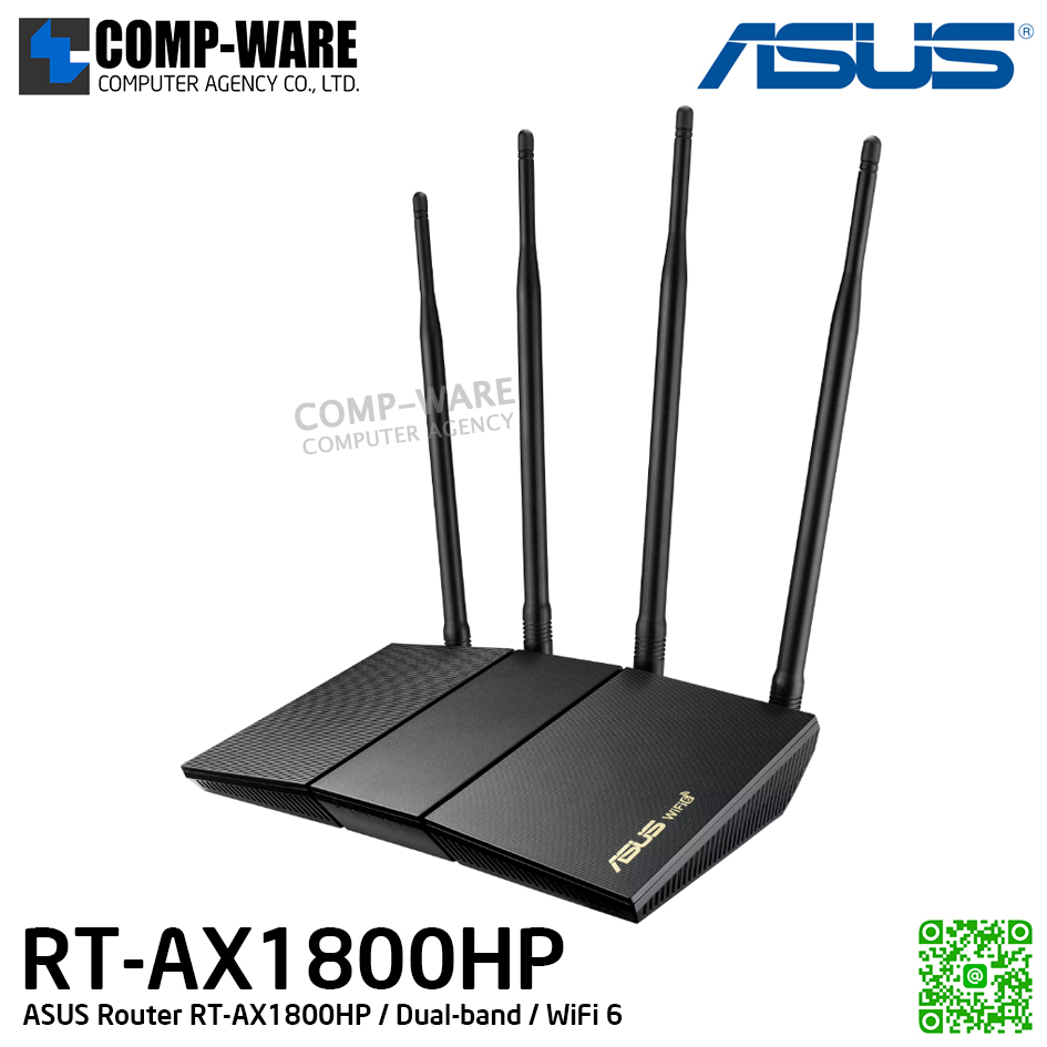 ASUS Router RT-AX1800HP / Dual-band / WiFi 6 - 3Y Warranty