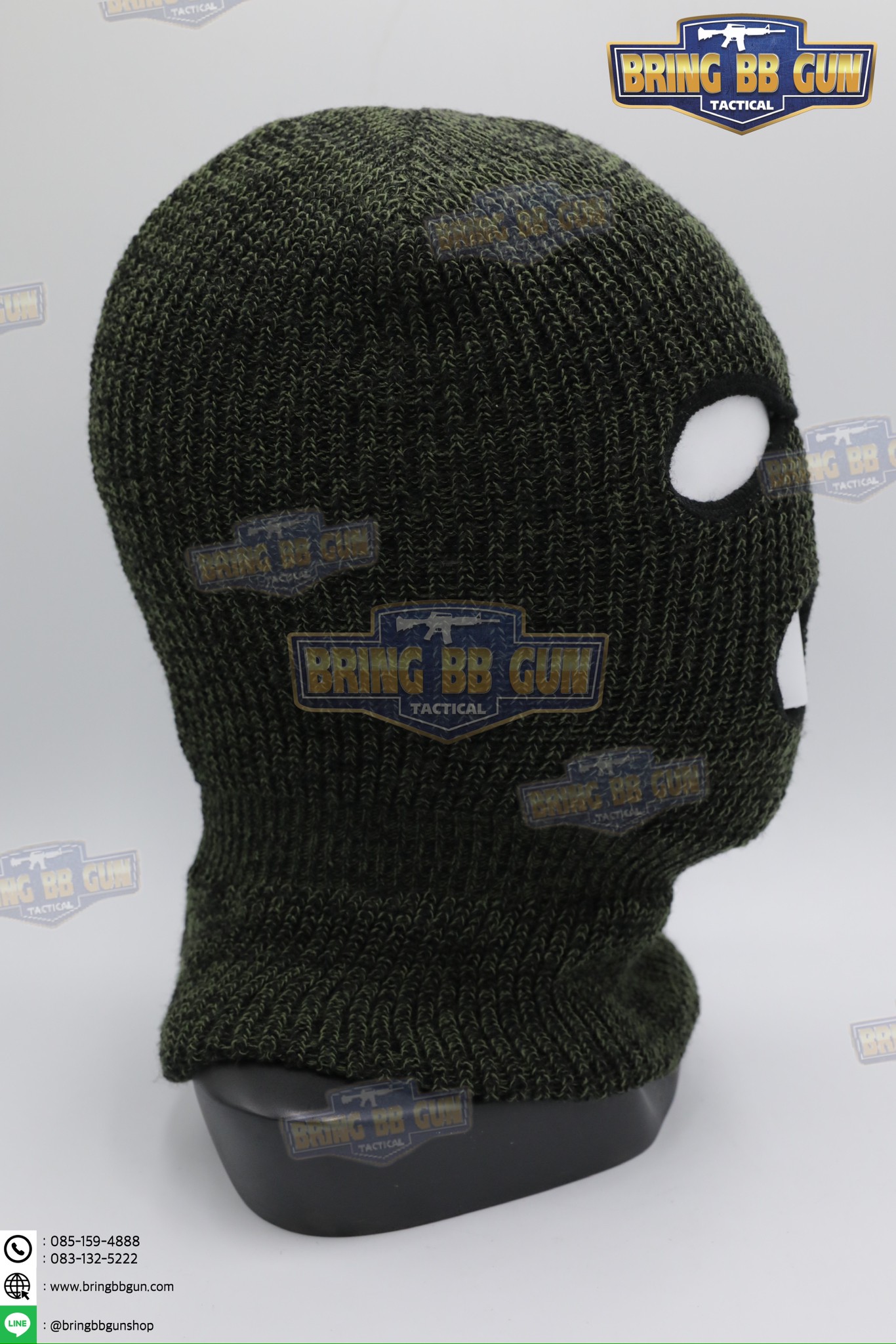 โม่งไหมพรม 3รู แบบผ้าหนา