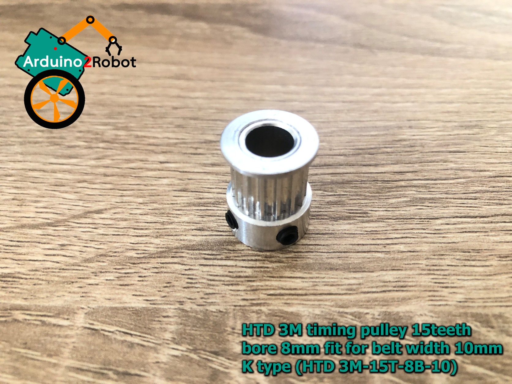 HTD 3M timing pulley 15teeth bore 8mm fit for belt width 10mm K type (HTD 3M-15T-8B-10)