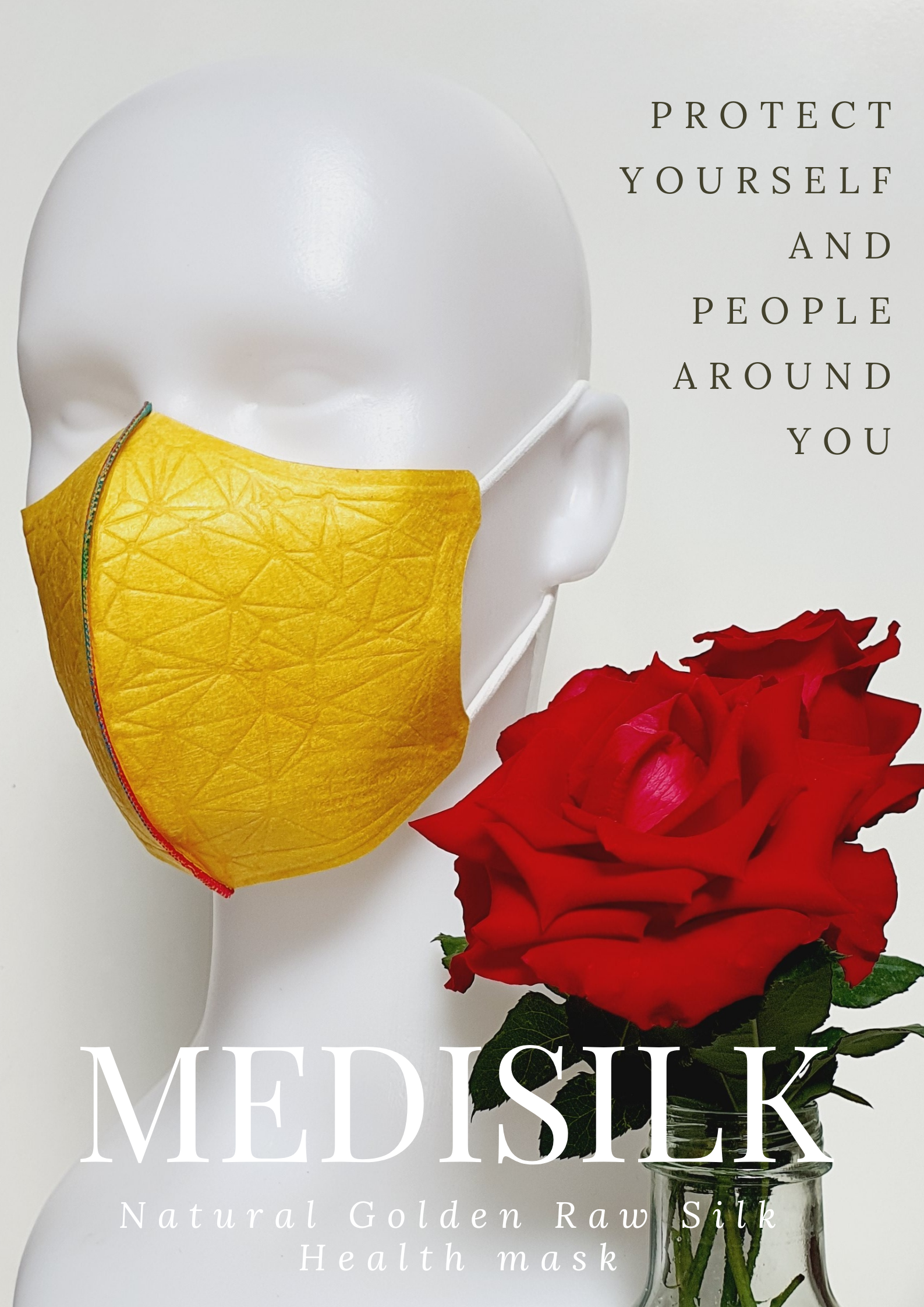 Natural Medisilk Premium Health Mask หน้ากากแผ่นใยไหมทองคำ