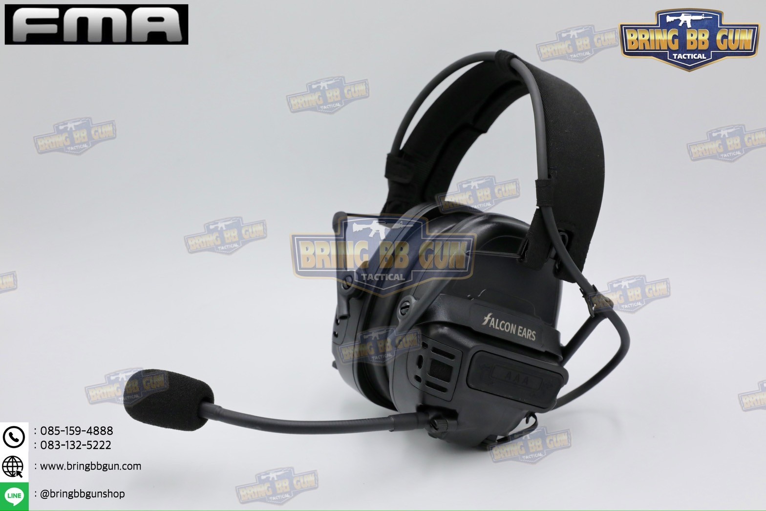 หูฟังสื่อสารตัดเสียงได้ FCS Falcon ยี่ห้อ FMA (FCS Falcon Ears Tactical Communication Headset)