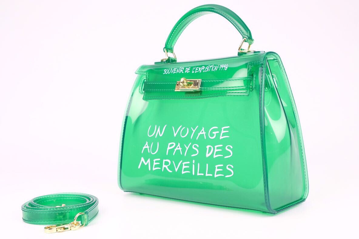 กระเป๋าเจลลี่เคลลี่ Jelly Kelly Bag กระเป๋าซิลิโคนจากเกาหลี สีเขียว พร้อมส่ง