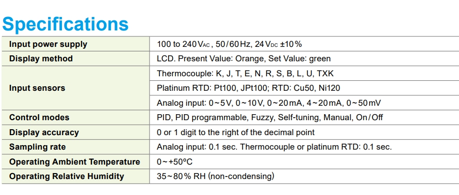 Delta Temperature Controller DT320LA-0200 ( Linear Voltage 0 ~ 10V)