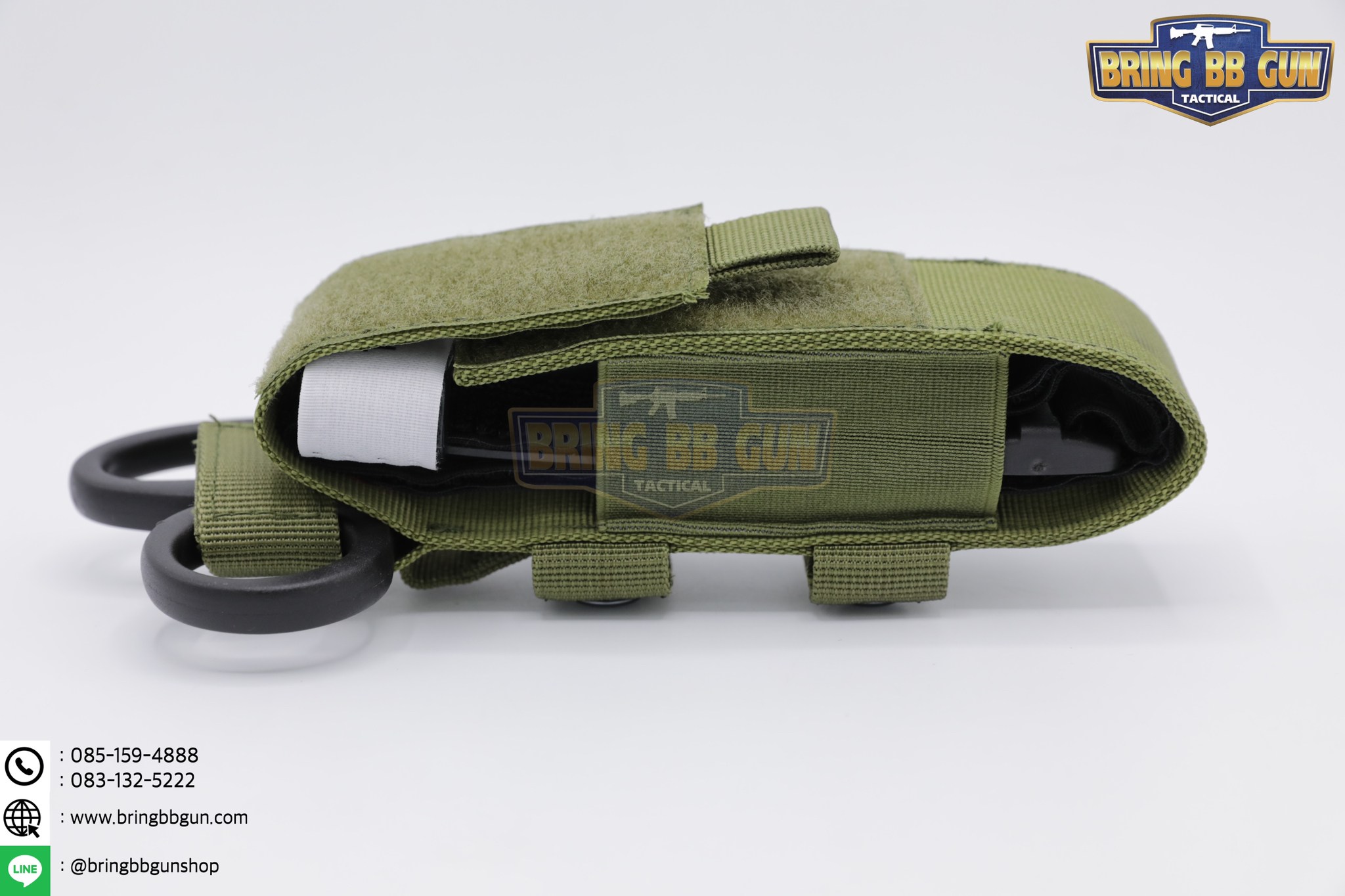 เพ้าผ้าใส่สายห้ามเลือด และ กรรไกรสนาม (ซองผ้าใส่สายรัดห้ามเลือด)