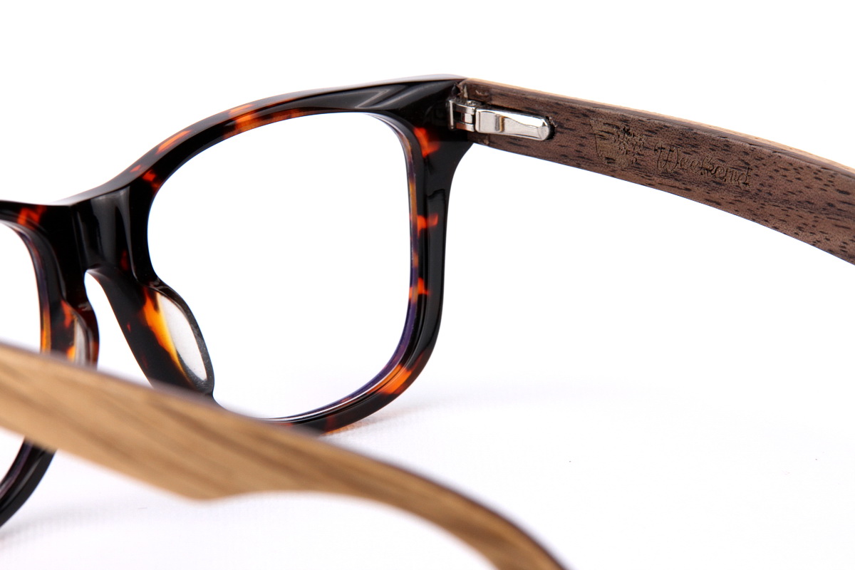 กรอบแว่นสายตาขาไม้ Weekend Duet Collection New York Havana (Light)