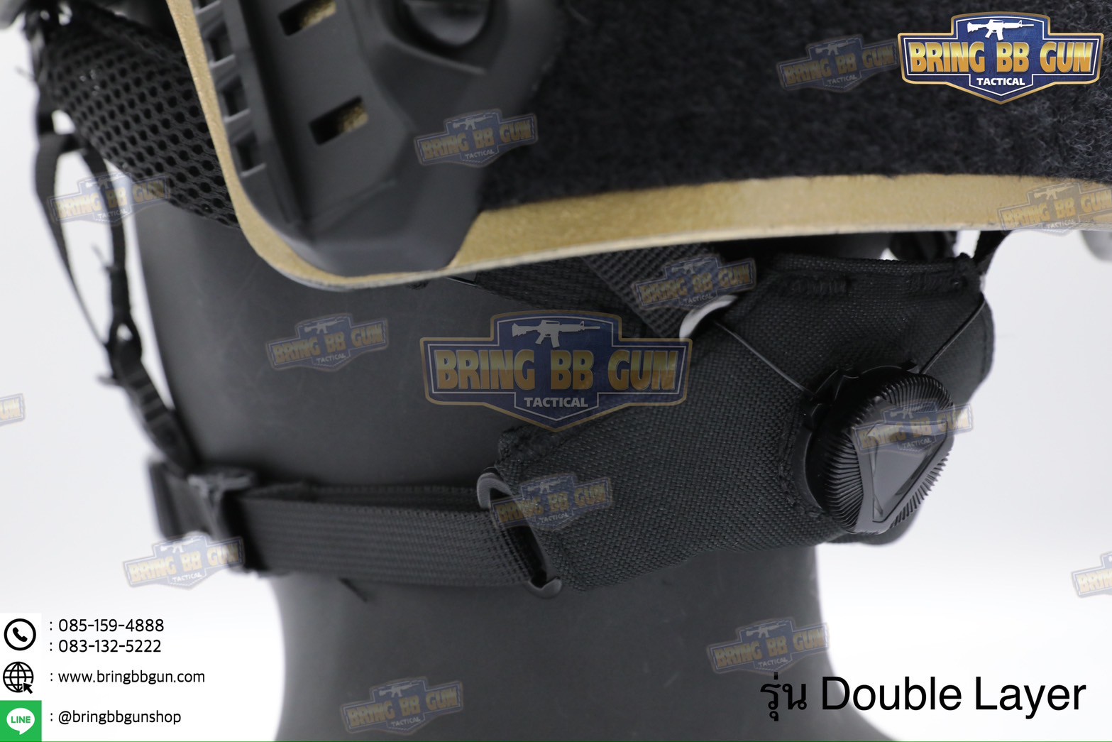 หมวกสายตรวจทรง Fast (หมวกฟาส) หมวกฟาส สีทอง-ดำ (Fast Helmet)