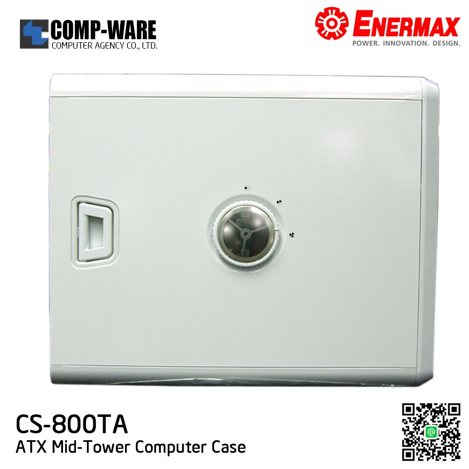 Enermax CS-800TA White ATX Mid-Tower Computer Case, No Power supply