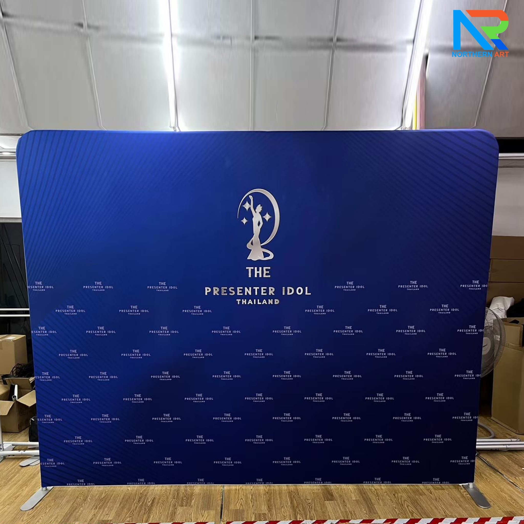 แบคดรอบผ้า Fabric Backdrop รุ่นตรง ขนาด (H)200 x (W)120-1000 cm. โครงอะลูมิเนียม ถอดประกอบได้ แถมฟรี! กระเป๋าใส่อุปกรณ์ 1 ใบ