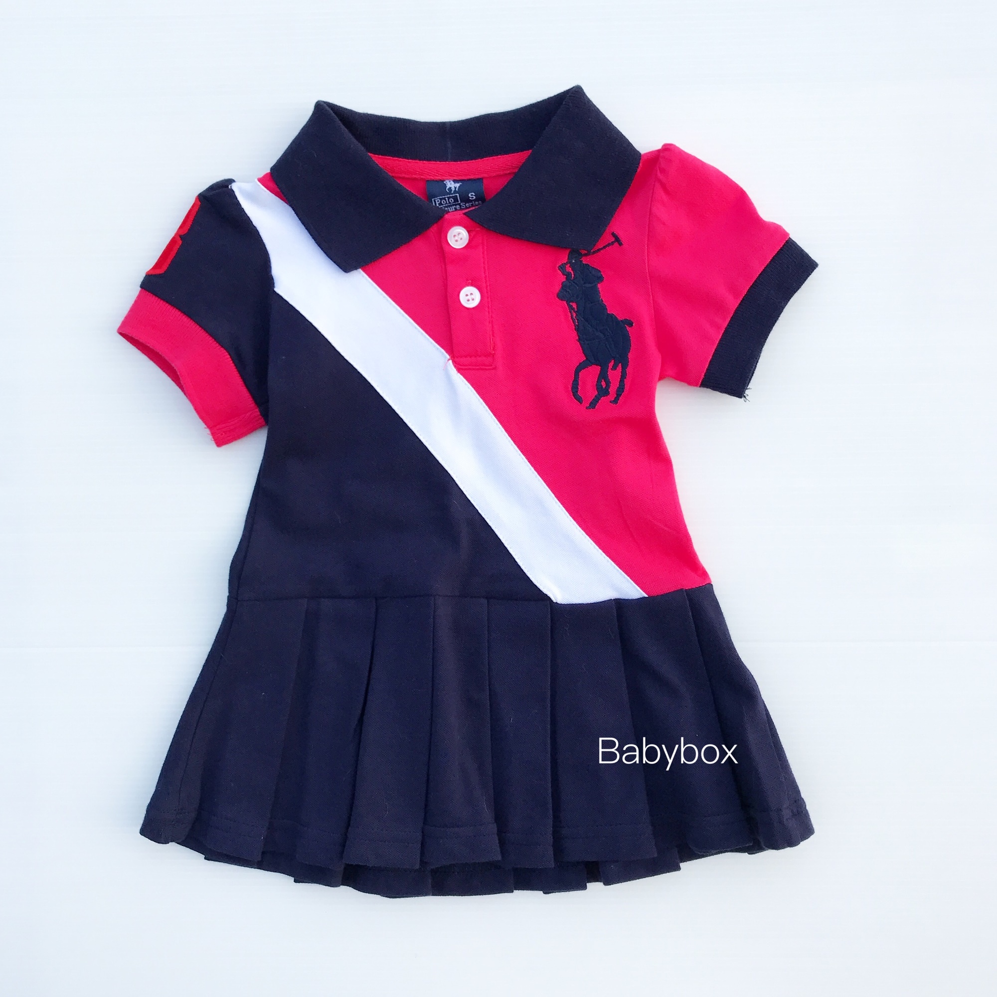 Babybox เดรสเด็กอ่อน เดรสเด็กเล็ก ชุดกระโปรงเด็กอ่อน ชุดกระโปรงเด็กเล็กคอโปโลสีกรม