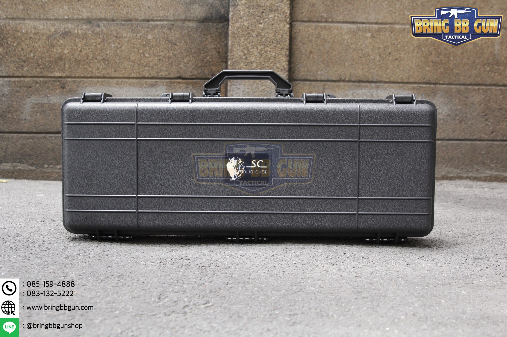 กล่องปืนยี่ห้อ Solid Case (Hard case) ขนาดภายนอก : 85*32*14 cm. ขนาดภายใน : 82*28.5*14 cm.