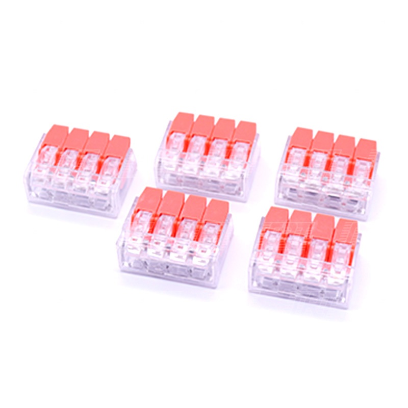 ขั้วต่อสายไฟ 4P | ขนาด 0.14-4 mm. | 450V | PCT-414 | มี 2 สี | สีน้ำเงิน สีส้ม | 5ชิ้นต่อแพ็ค