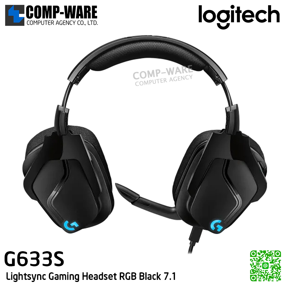 Logitech G633S 7.1 Lightsync Gaming Headset RGB Black - 2Y Warranty - 981-000752