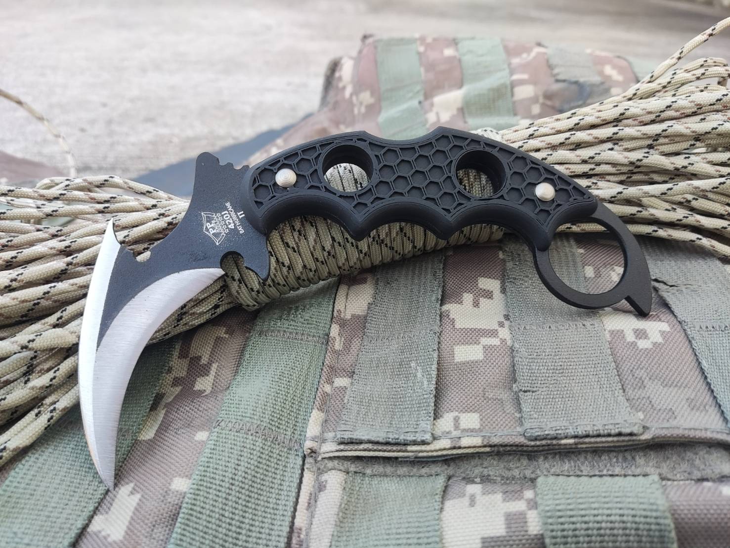 Bat hurricane karambit 2คม รุ่นมีด้าม