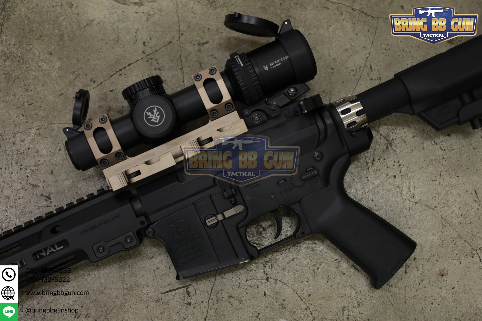 ขาจับกล้องคู่แบบปลดไว (ไซค์เล็ก) Scope AR Recon QD Mount ขาจับกล้องขนาดวง 25 และ 30mm. รุ่นปลดไว จับราง 20 mm.