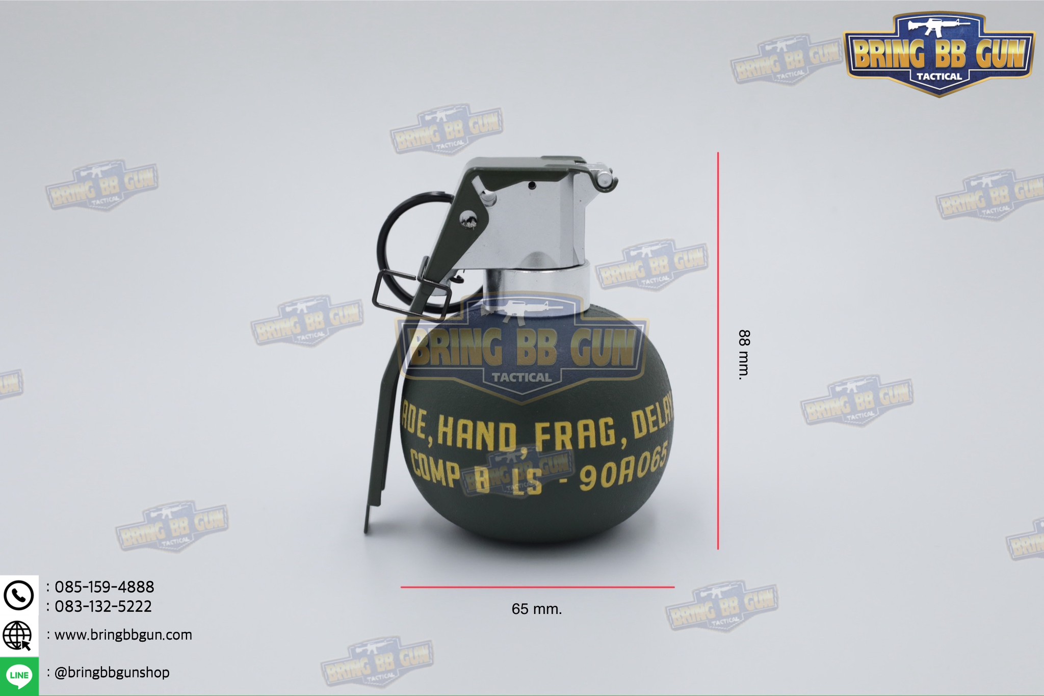 ระเบิดมือ M67 แบบ Dummy (ระเบิดมือลูกเกลี้ยง) (M67 Grenade) (Fragmentation Hand Grenade)