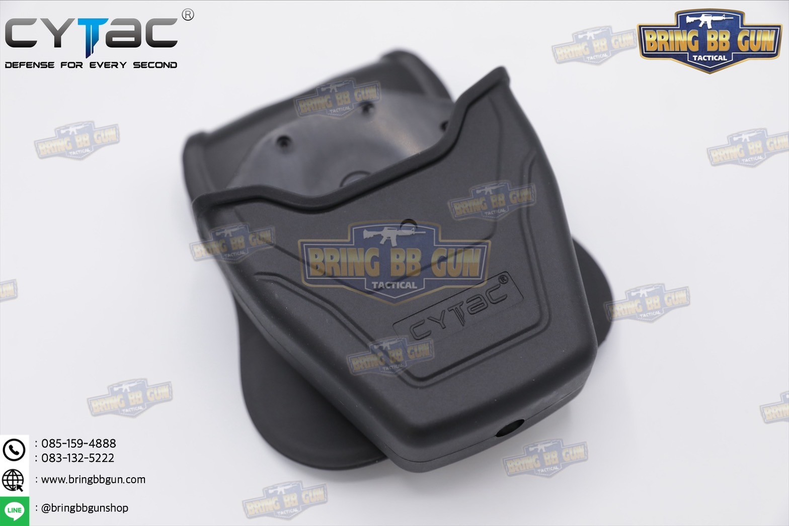 ซองกุญแจมือชนิดบานพับ รุ่น ไม่มีฝาปิด ยี่ห้อ Cytac (Handcuff Pouch) + กุญแจมือบานพับ