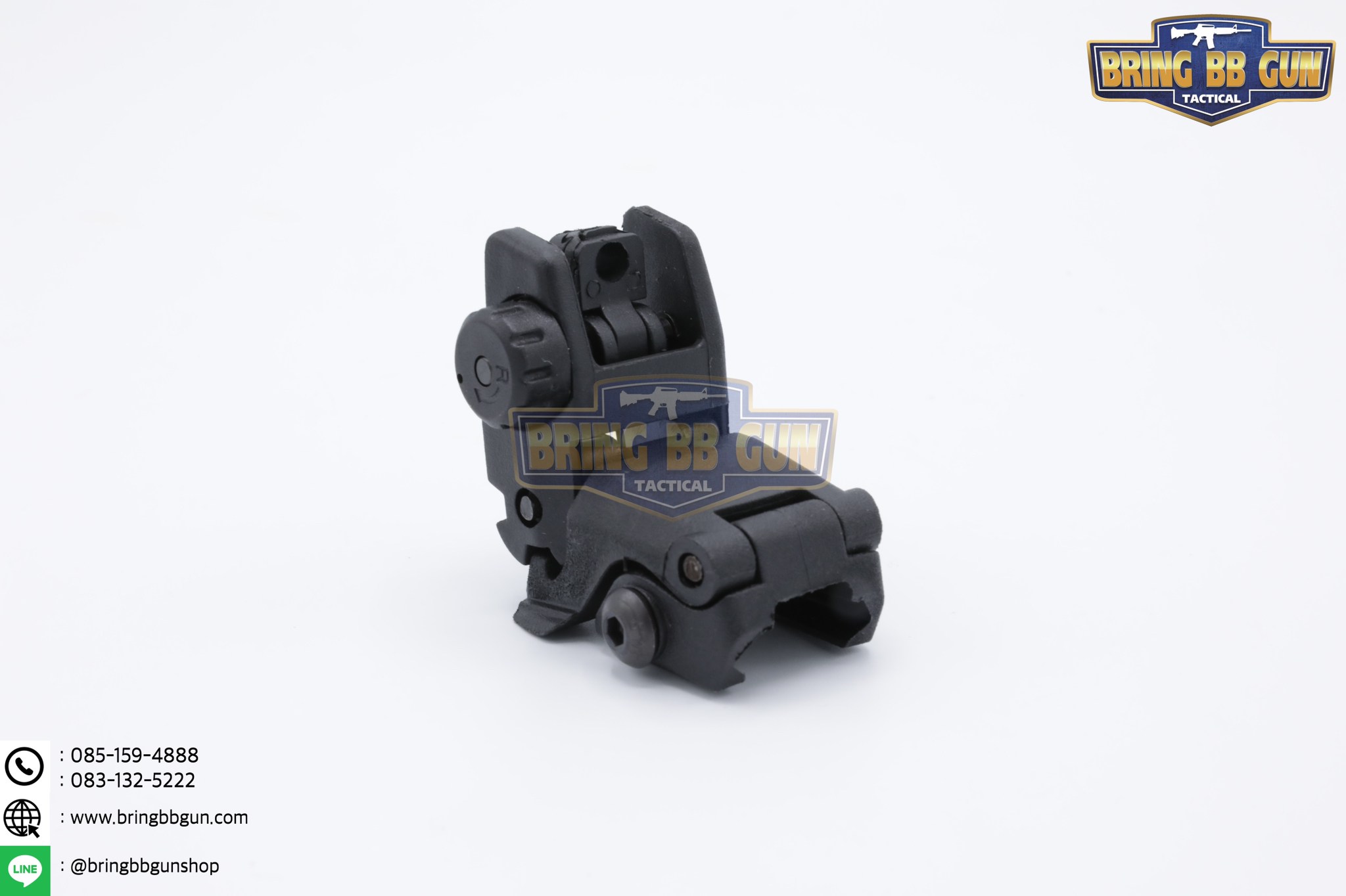 ศูนย์หน้า-หลังพับได้แบบพลาสติก ทรงMagpul รุ่น MBUS