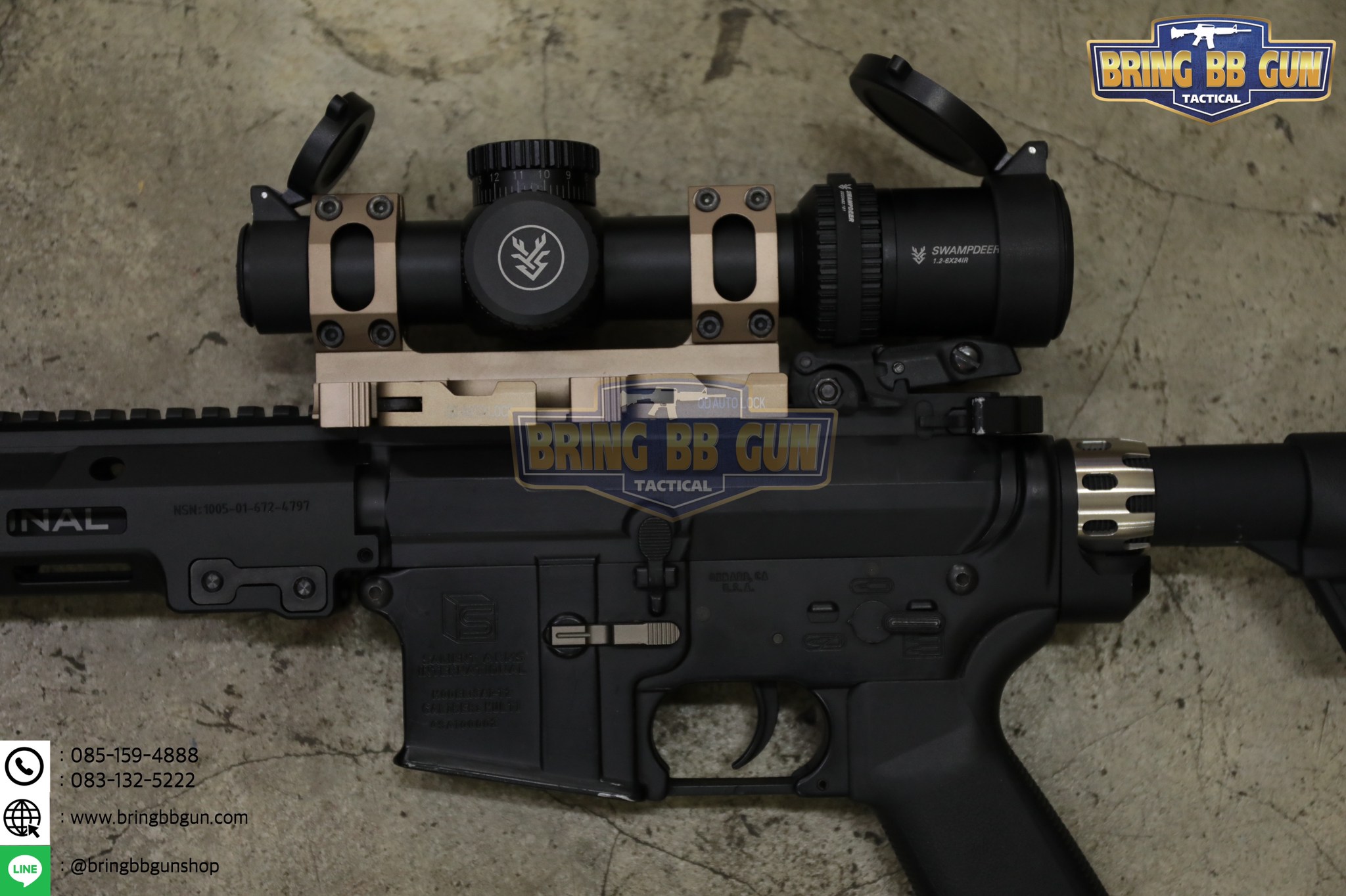 ขาจับกล้องคู่แบบปลดไว (ไซค์เล็ก) Scope AR Recon QD Mount ขาจับกล้องขนาดวง 25 และ 30mm. รุ่นปลดไว จับราง 20 mm.