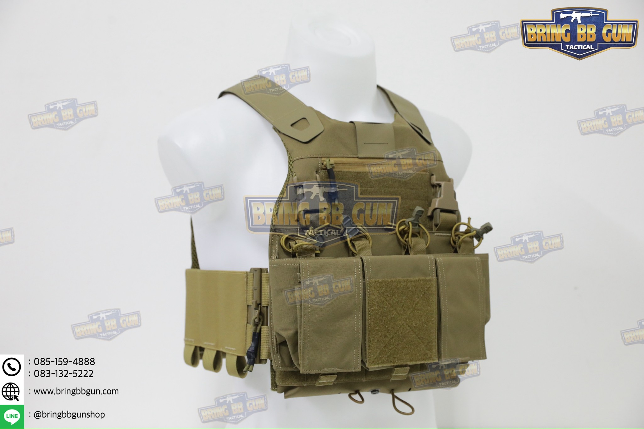 เสื้อเวส FCSK 3.1 (เสื้อเวส FCSK 3.0 + เพ้าแม็กกาซีน4ช่อง) (FCSK 3.1 Plate Carrier) (FCSK 3.0 + 5.56 Quadruple Mag Plate)