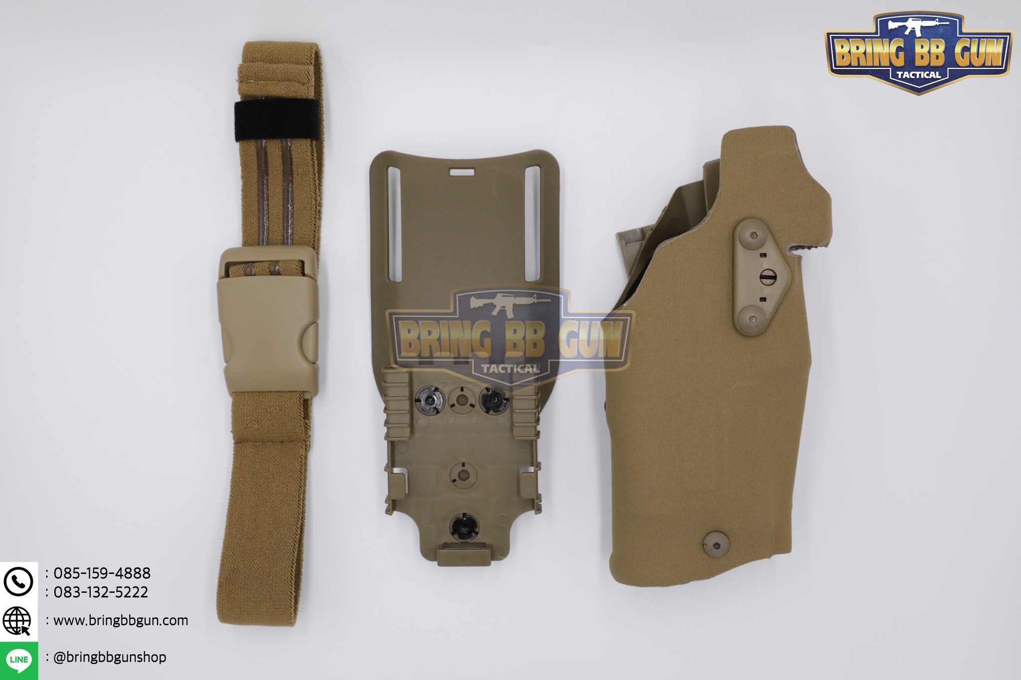 ซองปืนพกนอกปลดนิ้วโป้ง สำหรับGlock และ ไฟฉาย (Glock 17 + X300) ◼ มือขวา ◼