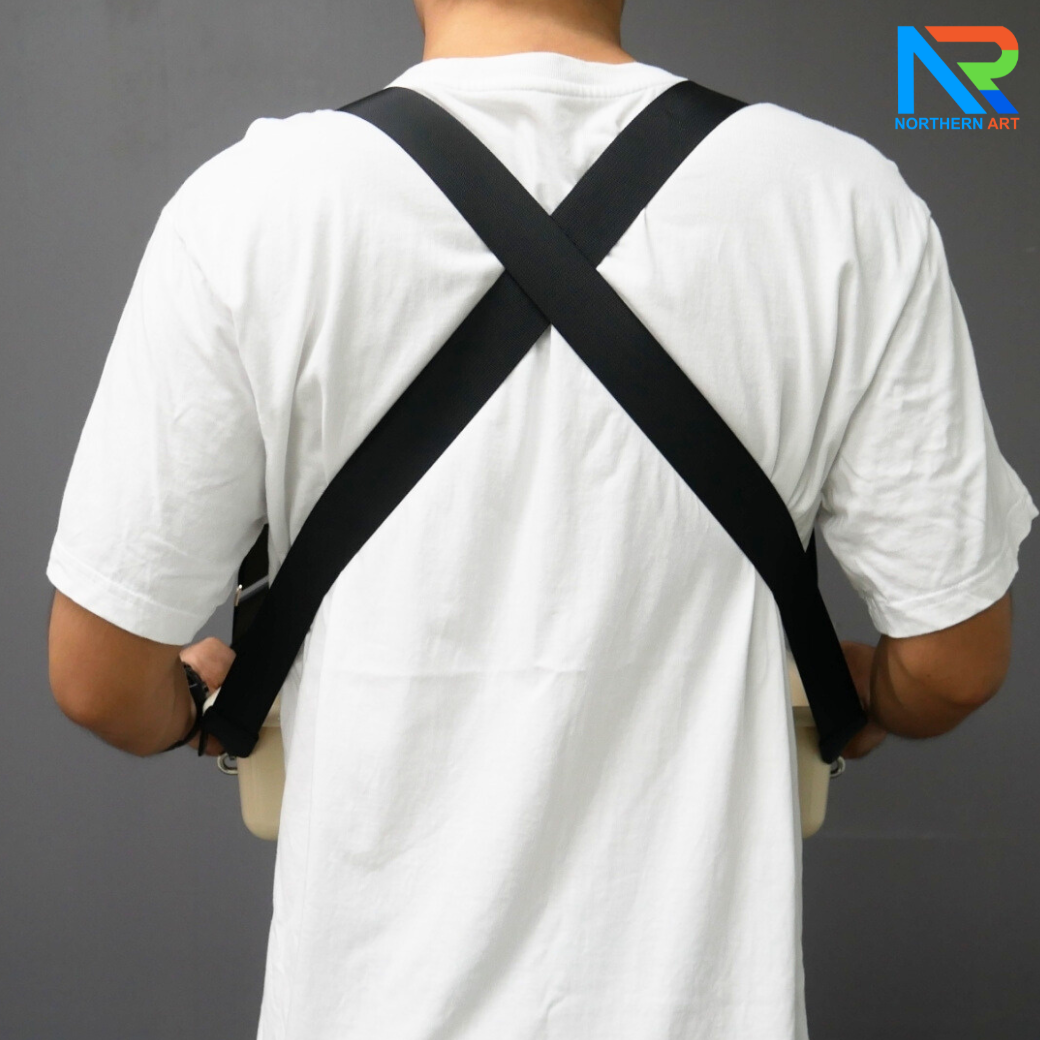 SAMPLING MOBILE TRAY ถาดแจกเคลื่อนที่ ขนาด (W)52 x (D)38 x (H)11 cm. ถาดพลาสติกสีขาวพร้อมสายคล้อง