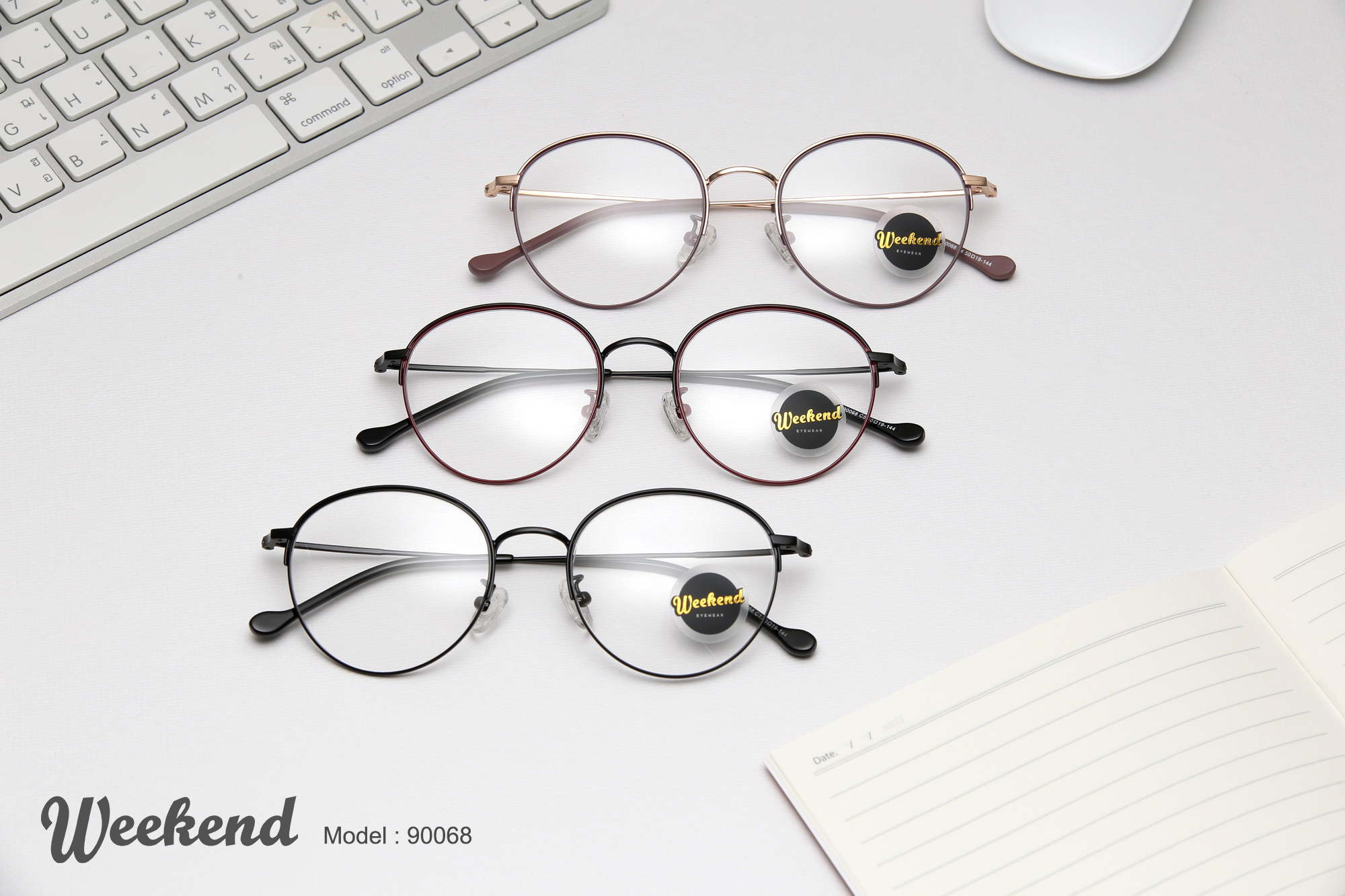 กรอบแว่นสายตา Weekend 90068 C4 Brown