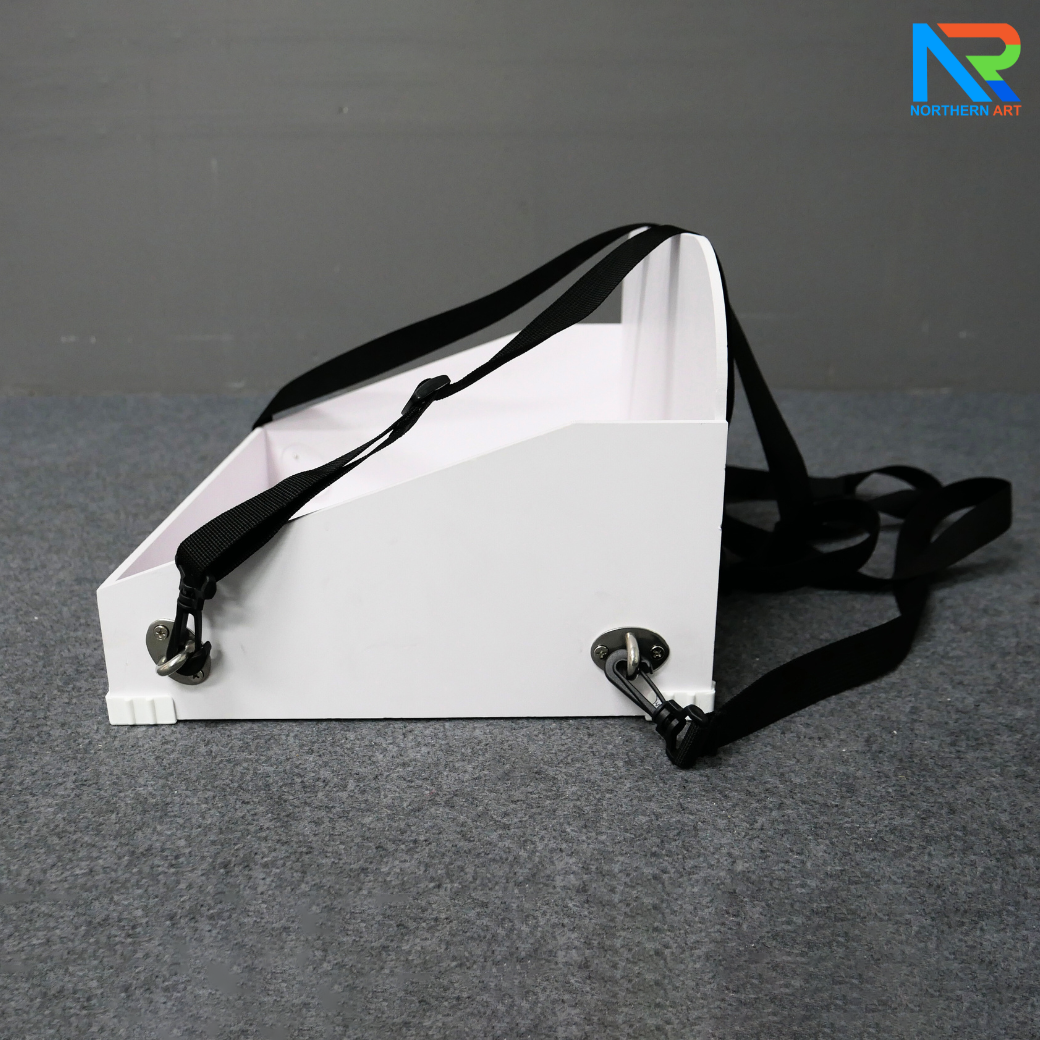 SAMPLING MOBILE TRAY ถาดแจกเคลื่อนที่ ขนาด (W)40 x (D)30 x (H)23 cm. พร้อมสายคล้องคอ