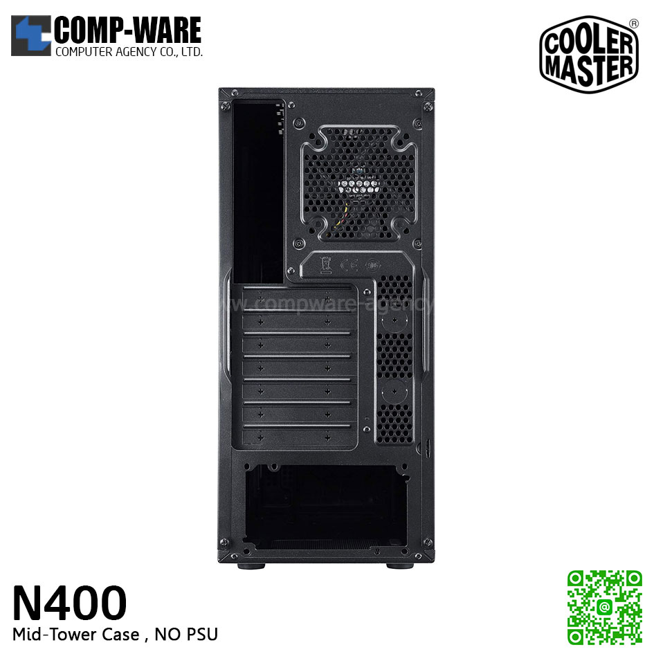 CoolerMaster N400 (N-Series) Mid-tower chassis , No Power Supply - NSE-400-KWN2